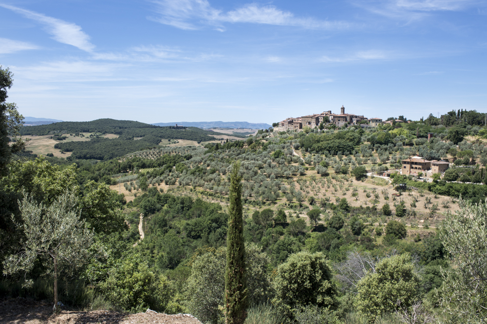 Le Casine di Castello private terrace overlooking the historic village